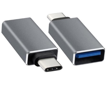 E-Green adapter USB tip C - USB 3.0 M/F crni