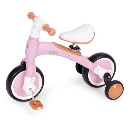 Ecotoys balans bicikl sa pedalama i pomoćnim točkovima 3u1 pink ( LC-V1359 PINK )