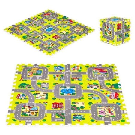 EcoToys Podloga za igru city 9 elemenata 90.5x90,5cm iplay ( 395 )