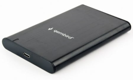 EE2-U3S-6 Gembird USB 3.1 Externo kuciste za 2.5 SATA hard diskove, Type-C, bruseni aluminium,crno A