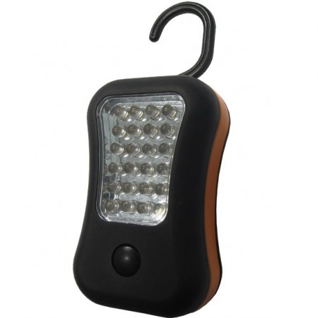 Elit+ rucna lampa sa kukom sa 24+4 led dioda koristi 3xlr03 baterije crno/oranz boje ( EL80284 )