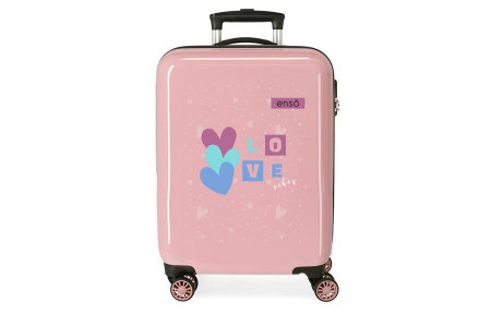 Enso ABS kofer 55 cm powder pink