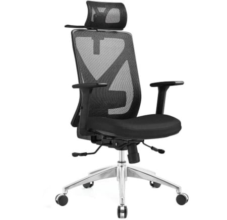 Ergonomska radna stolica M 296 - naslon mre&#381a/sedi&#352te &#352tof, alu-baza ( 5344 )