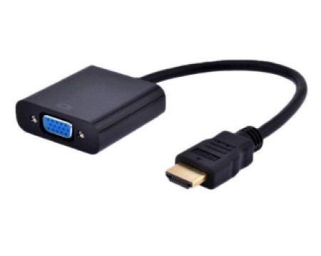 FastAsia adapter-konvertor HDMI (M) - VGA (F) crni