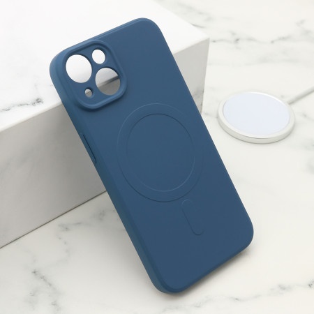 Futrola velvet touch magsafe za iphone 14 (6.1) plava ( F119932 )