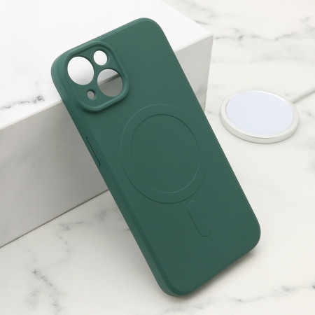 Futrola velvet touch magsafe za iphone 15 (6.1) tamno zelena ( F119945 )
