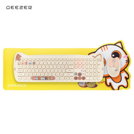 Geezer Kitty set tastatura i miš milk tea ( SMK-672M3AGMT )