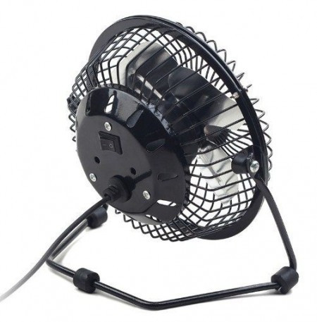 Gembird 10cm desktop fan, black, metalni ventilator NF-03 USB