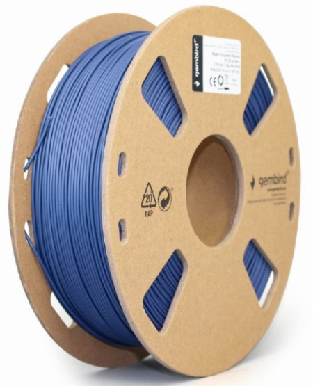 Gembird 3DP-PLA-01-MTNB mat PLA filament za 3D stampac 1.75mm, kotur 1KG, navy blue - Img 1