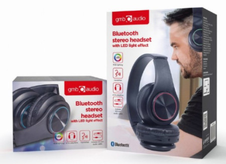 Gembird BHP-LED-01 bluetooth stereo headset with LED light effect
