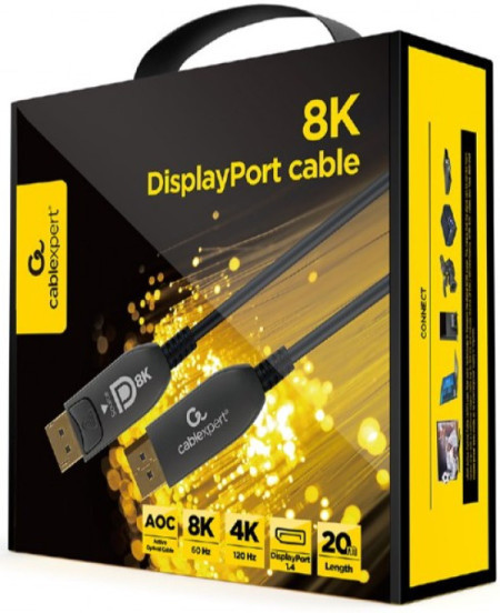 Gembird CC-DP8K-AOC-20M Active Optical Cables (AOC) DisplayPort v.1.4 (8K@60Hz/4K@120Hz) 20m