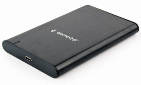 Gembird EE2-U3S-6 USB 3.1 externo kuciste za 2.5 SATA hard diskove, Type-C, bruseni aluminium,crno