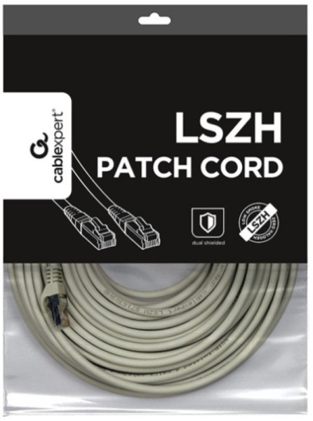 Gembird pp6a-lszhcu-60m Mrezni kabl, SFTP CAT.6A BAKARNI LSZH Patch cord 60m Grey