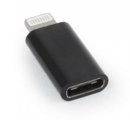 Gembird USB Type-C adapter (CF/8pin M), black A-USB-CF8PM-01 - Img 1
