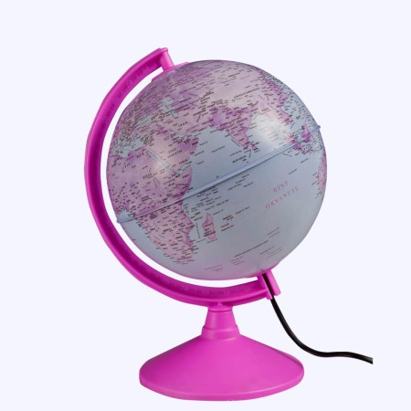 Globus svetleći pink 20cm na srpskom jeziku ( 896851 )