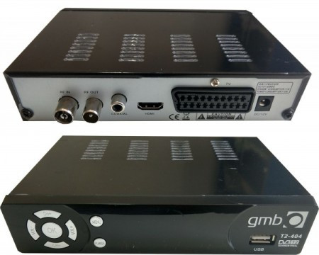 GMB-T2-404 **DVB-T2 SET TOP BOX USB/HDMI/Scart/RF-out, PVR, Full HD, H264,hdmi-kabl,RF modulator1434