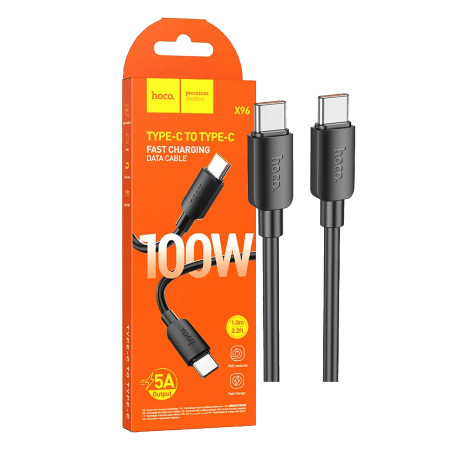 Hoco USB kabl za smartphone, tip C, 100W - X96 Hyper, 100W, Crni