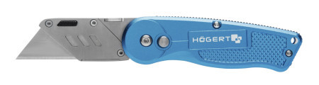 Hogert nož sa trapeznom oštricom, preklopni aluminijski, sk5 čelična oštrica ( HT4C623 )