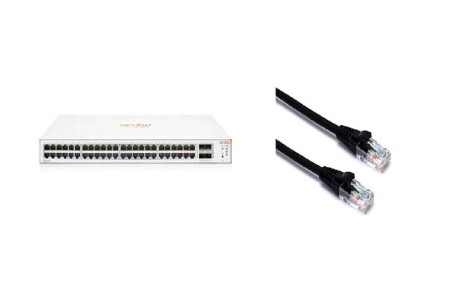 HP Aruba Instant On 1830 48G 4SFP Switch + patch kabl, Cat6 1m ( 0001379822 )