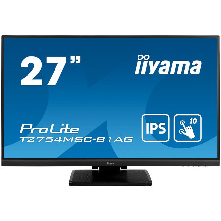 Iiyama multiboard T2754MSC-B1AG 27" PCAP 10P Touch, Anti Glare coating, 1920x1080, IPS-panel, Slim Bezel, Speakers, VGA, HDMI, Double Hinge