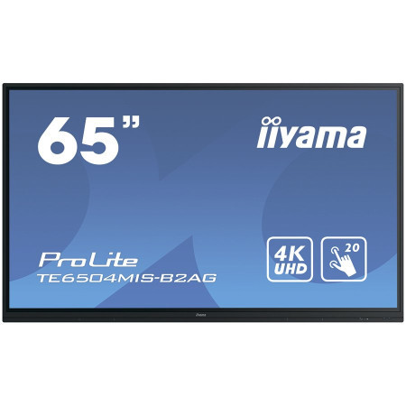 Iiyama prolite TE6504MIS-B2AG - 65 Interactive 4K UHD LCD Touchscreen, 3840x2160, IR20P, AG glass, WiFi ( TE6504MIS-B2AG )