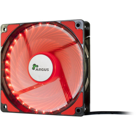 InterTech fan argus L-12025 RD, 120mm LED, red ( 1739 )