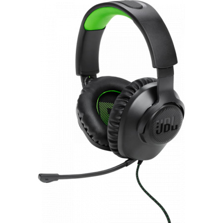 JBL Quantum 100 X žične over ear gaming slušalice, 3.5mm, crno-zelene