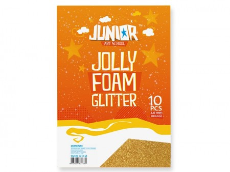 Jolly glitter foam, eva pena sa šljokicama, narandžasta, A4, 10K ( 134126 ) - Img 1