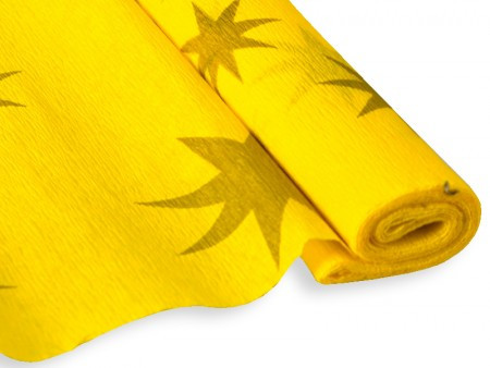 Jolly krep papir, žuta sa zlatnim zvezdama, 50 x 200cm ( 135671 ) - Img 1