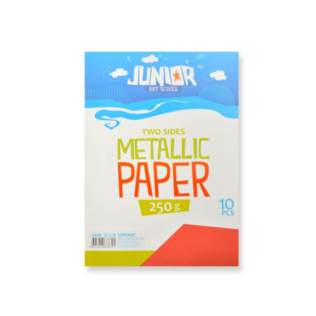 Jolly Metallic Paper, papir metalik, crvena, A4, 250g, 10K ( 136105 )