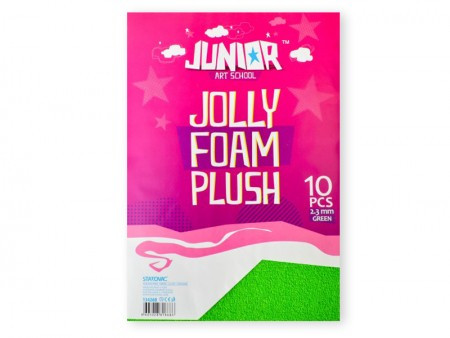 Jolly plush foam, eva pena pliš, zelena, A4, 10K ( 134260 )