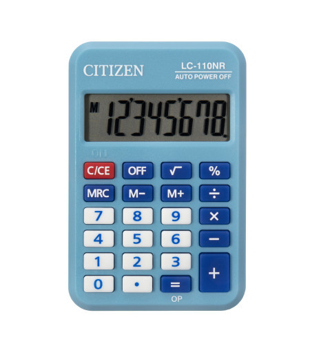 Kalkulator LC-110N, kolor, 8 cifara Citizen plava ( 05DGC110XE )