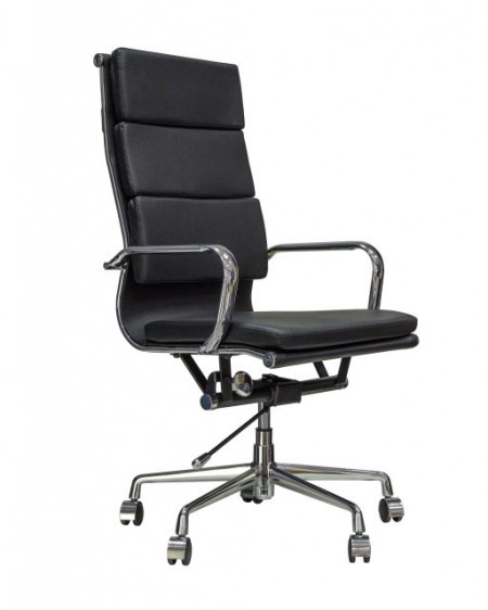 Kancelarijska stolica BOB HB L od prave kože - Crna - Img 1
