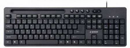 KB-UM-108 Gembird Multimedijalna tastatura US layout black USB sa drzacem za telefon A