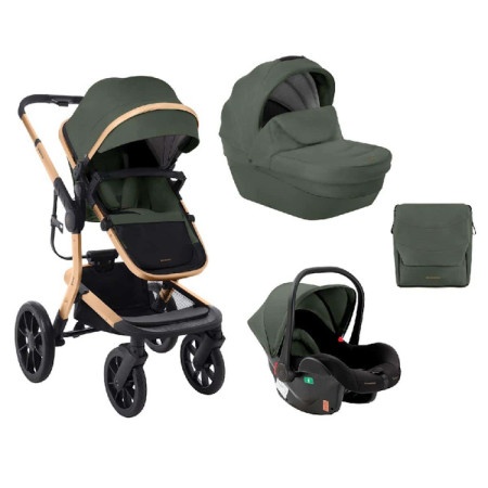 Kikka Boo Kolica Irene premium 3in1 set sa I-SIZE autosedištem i tvrdom korpom Army Green ( KKB11254 )