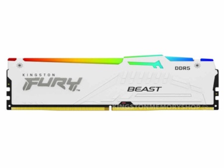 Kingston 32gb/dimm/ddr5/6000mhz/cl40/fury beast white rgb xmp memorija ( KF560C40BWA-32 )