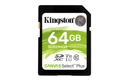 Kingston 64GB SDHC canvas select plus class 10 UHS-1 U1 V10 ( SDS2/64GB ) - Img 1
