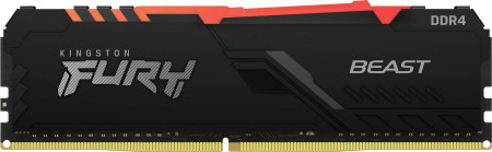 Kingston DDR4 16GB 3200MHz [fury beast RGB], CL16 1.35V w/RGB heatsink memorija ( KF432C16BBA/16 )