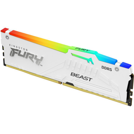 Kingston DDR5 32GB 5200MHz CL36 [fury beast] white RGB EXPO memorija ( KF552C36BWEA-32 )
