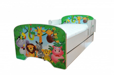 Krevet za decu Green Jungle sa dve fioke 160*80 cm - model 803 - Img 1