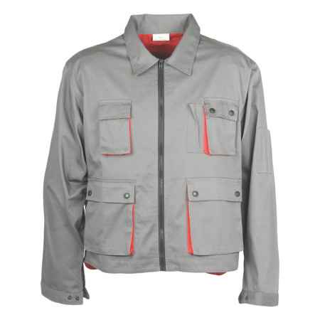 Lacuna radna jakna classic plus sivo/crvena veličina l ( 8clasgjl )