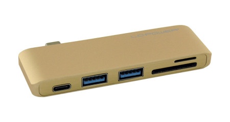 Lc power lc-hub-c-multi-2g usb type c hub 2xusb3.0 ,1x type c-charging port, 1x card reader usb ( 21048 )