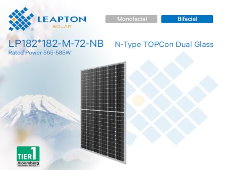 Leapton 580w,bf,n tip,300mm pv modul ( LP182182M72NB_BF )