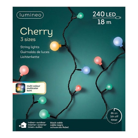 LED cherry lights steady outdoor L1800cm - black/multi ( 49.4660 )