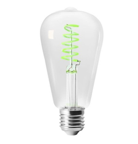 LED filament E27 4W 2000K ST64 zelena - Img 1