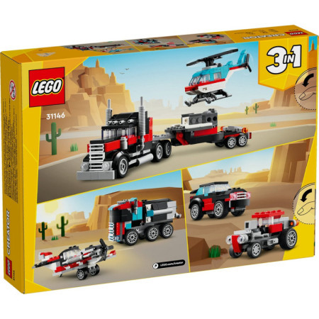 Lego creator flatbed truck with helicopter ( LE31146 )
