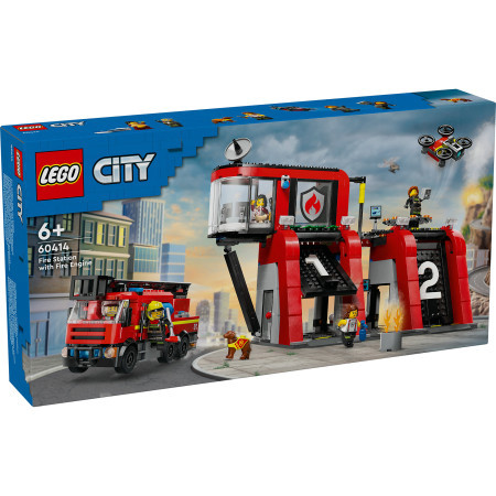 Lego Vatrogasna stanica s vatrogasnim vozilom ( 60414 ) - Img 1