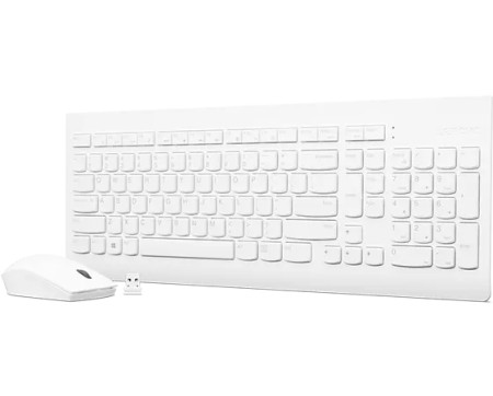 Lenovo 510 Wireless Combo Keyboard and Mouse White US English 103P ( GX30W75336 )