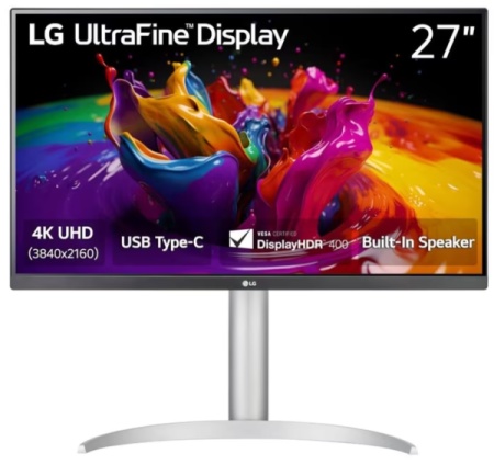 LG 27up850k-w ips 3840x2160/60hz/5ms/2xhdmi/dp/usb/pivot Monitor 27"