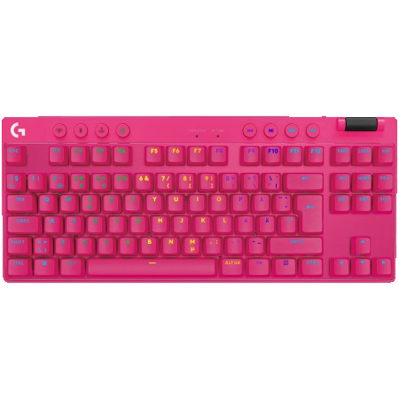 Logitech g pro x tkl lightspeed mechanical gaming keyboard magenta us ( 920-012159 ) -1